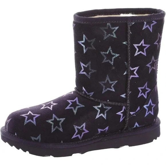 Youth UGG Classic II Iridescent Stars Nightshade/Purple Boots (NWT) - Picture 4 of 8